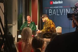 J Balvin on stage during YouTube Artist Spotlight Stories premiere