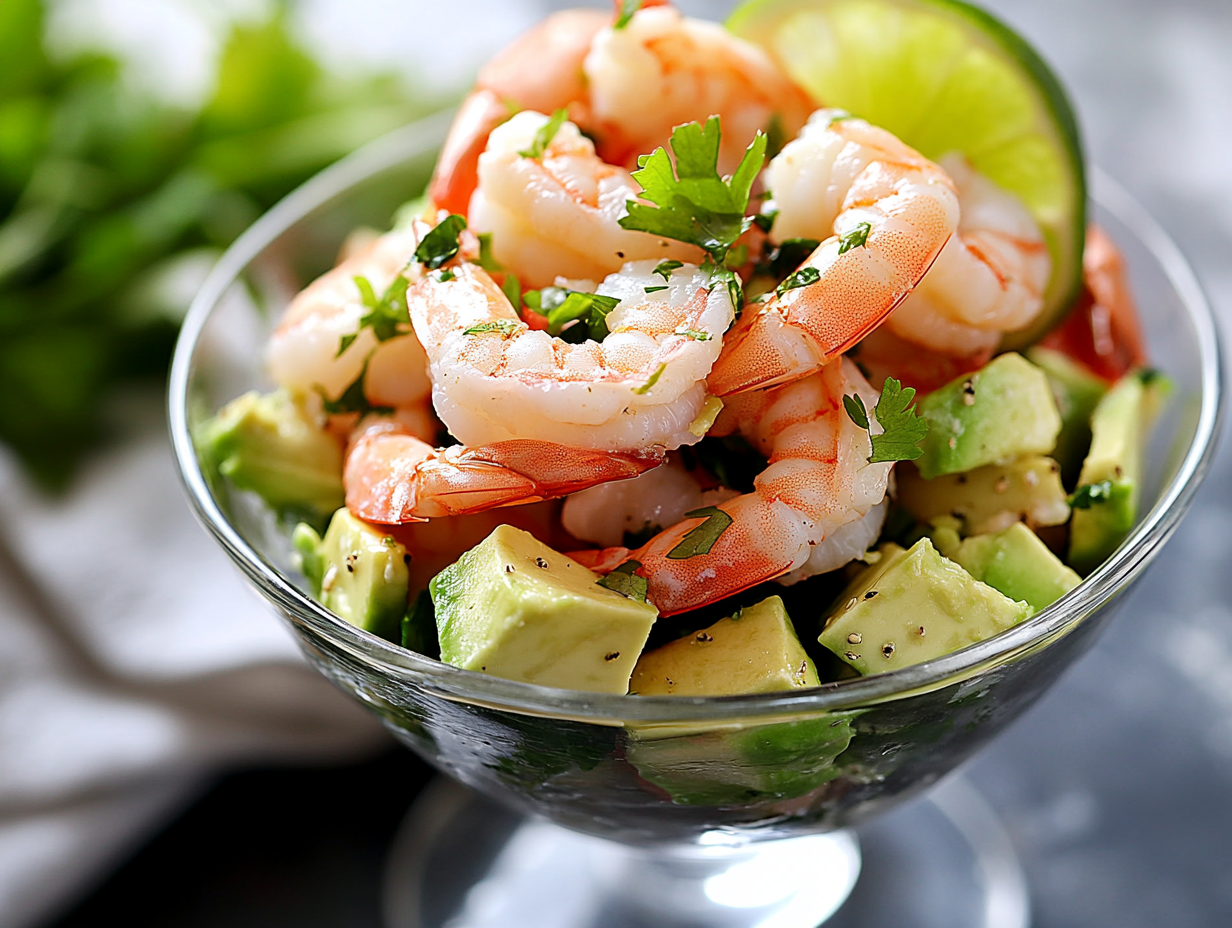 Shrimp Cocktail with Avocado and Lime